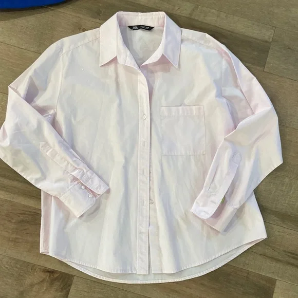 Zara light pink shirt, size L - Picture 1 of 4